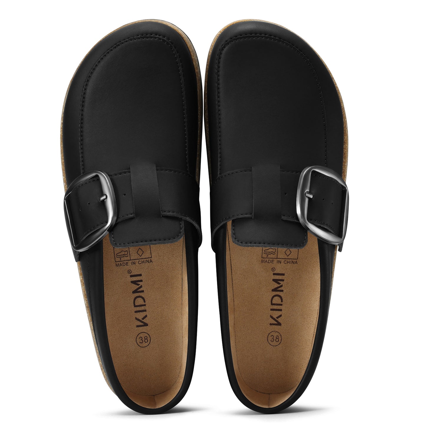 Big Buckle Memory Foam Cork Footbed Mules