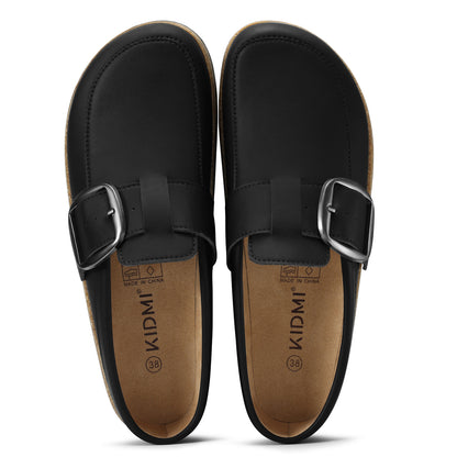 Big Buckle Memory Foam Cork Footbed Mules