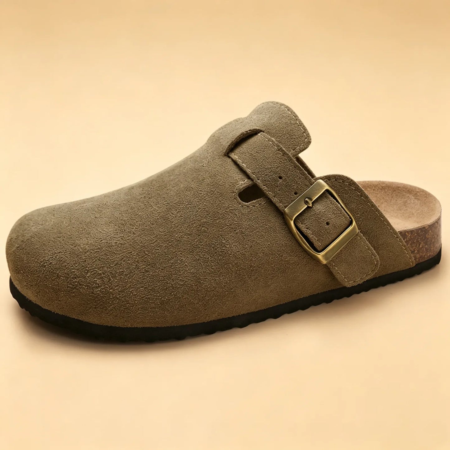 Genuine Suede Clogs by Vesanbe