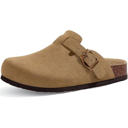 Yellow vegan suede clogs sole and footbed detail